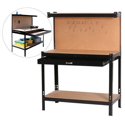 China Hotels KINDE Storage Drawer Workbench With Pegboard Tool Steel Multifunction Table for sale