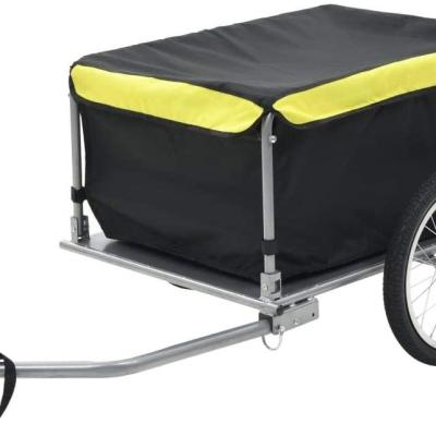 China Other Trailers 600D Canvas Cover Metal Cargo Bike Trailer Loading Heavy Duty Bicycle Trailer for sale