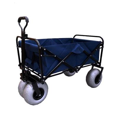 China Easy Folding Metal Frame Folding Cart Beach Camping Cart Hand Carts Foldable Ball Wheels Model FW3021 for sale