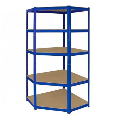 China Heavy Duty Corrosion Protection 5 Tier Garage Corner Burying Adjustable Metal Storage Shelves Unit Boltless Rack 1325KGS for sale