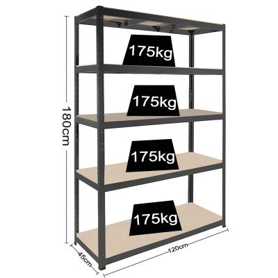 China Tool Room KINDE 5 Tier Adjustable Metal Shelving Universal Boltless Storage Shelves 875KG 180x120x45CM for sale