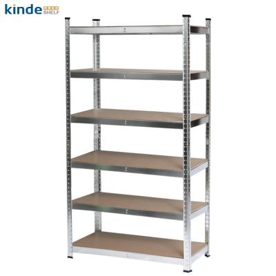 China Corrosion Protection KINDE Plus Adjustable 6 Tier Galvanized Metal Shelves Boltless Shelving Units Eco - Friendly for sale