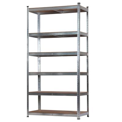 China Corrosion Protection KINDE Adjustable Galvanized Heavy Duty Shelf Garage Boltless Metal Shelving For 6 Layers Easy To Assemble for sale