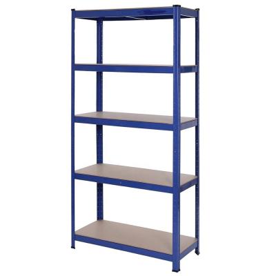 China Corrosion Protection KINDE Powder-Coating Boltless Metal Shelving Units with 5 Adjustable High Density Molded Chipboard Shelves for sale