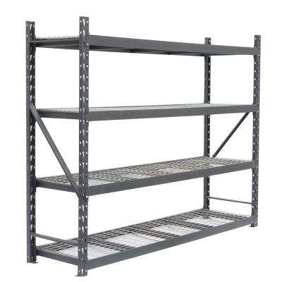 China Industrial Boltless Metal Corrosion Protection Wire Mesh Shelving 4 Tier Heavy Duty Adjustable Shelving 183*196*61CM 1600KG for sale