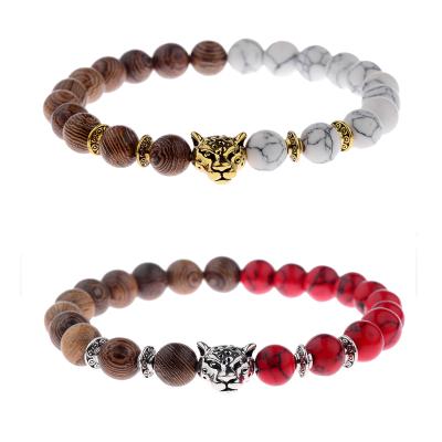 China CLASSIC Owl Demon Eye Wooden Bead Bracelet Fashion Buddha Head Helmet Wooden Bracelet for sale