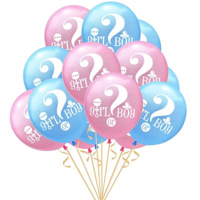 China Party Decration Balloons Gender Reveal Baby Shower Balloon Girl or Boy Latex Balloon Decoration Blue Pink Balloons for sale