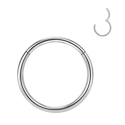 China FASHIONABLE Wholesale 316L Stainless Steel Circle Hinged Segment Rings Ear Studs Body Piercing Jewelry for sale