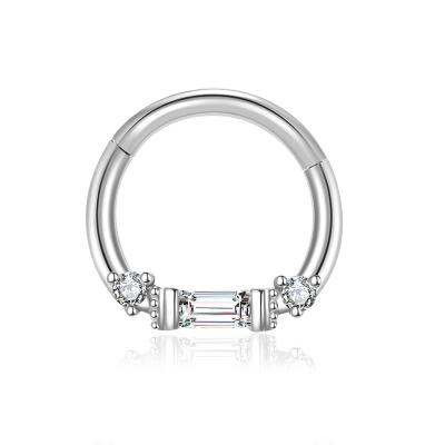 China FASHIONABLE Wholesale Stainless Steel Nose Rings Multi Size Hinged Segment Rings Piercing Jewelry for sale