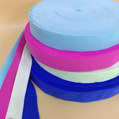 China Elastic Recycled Custom Printed Elastic Mercerized Webbing Nylon Jacquard Belt Webbing for sale