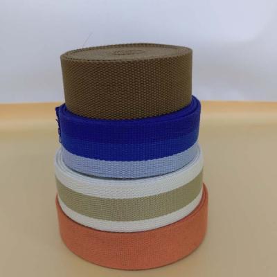 China Viable Wholesale Flat Linen Webbing Band Cotton Hemp Jacquard Webbing Cotton for sale