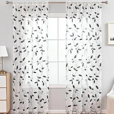 China Blackout Mode Modern Semi Curtain For Living Room Printing Windows Curtain Cortinas for sale