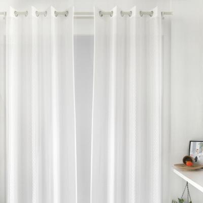 China Semi Blackout European Style Window Lace Fabric Polyester Blackout Curtains For Living Room Bedroom for sale