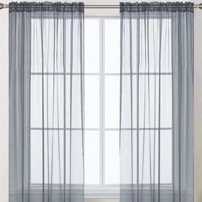 China Semi Wholesale Gray Voile Windows Sheer Curtains From Blackout Factory Delivery For Living Room And Bedroom for sale