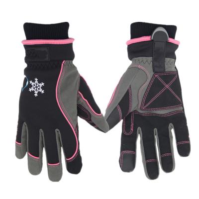 China Fashion Winter Ski Leather Waterproof Warm Enthusiast Gloves Custom Temperature Control Hand Warmers for sale