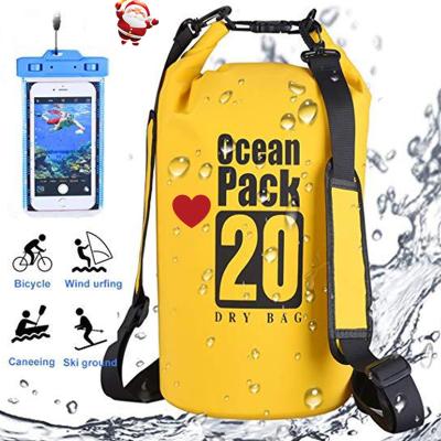 China Fashion Waterproof Dry Bag Carrying Rafting Boating Fishing PVC Travel Gym Sports Boating Wet Floating Waterproof Backpack for sale