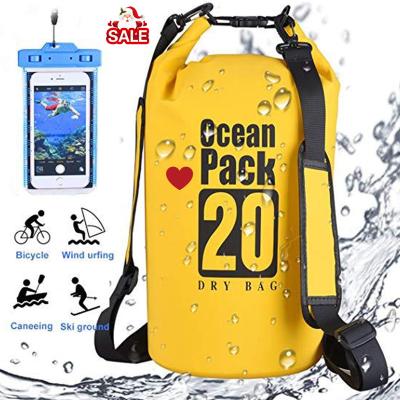 China HOT New Fashion Amazon Style Custom Logo Color Dry Bag Waterproof Running Bag Ocean Bag Camping Backpack Rucksack for sale