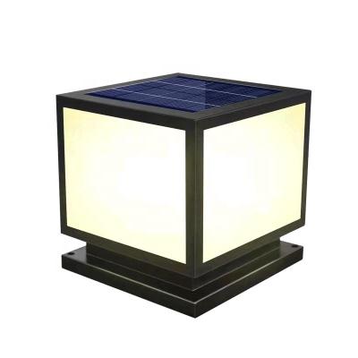 China Detachable Assembly Garden Lights Super Bright Outdoor Solar Gate Lighting LED Pillar Lamp With Remote Control for sale