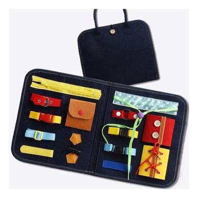 China New Products Early Sensory Educational Toys Portable Montessori Busy Board YS002-2 for sale