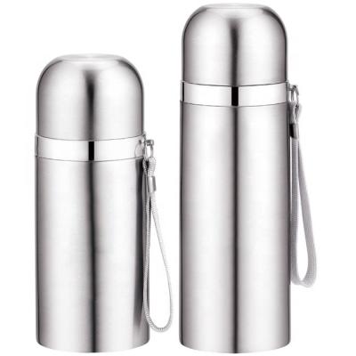 China PORTABLE 350ML 18/8 Stainless Steel Double Wall Vacuum Bullet Flask With Belt for sale