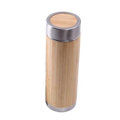 China 2020 Original New Fashion 400ML/500ML PORTABLE Bamboo Vacuum Tea Tumbler With Tea Filter for sale