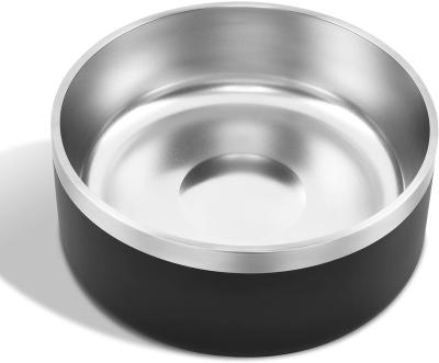 China Sustainable Dog Bowl 304 Stainless Steel Food Water Metal Bowl For Large Medium Large Dogs Cats Indoor for sale