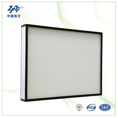 China Panel de marco galvanizado Filtro de aire HEPA OEM con medios de carbono activado de clase H13 en venta