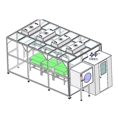 China Anti-statische geprefabriceerde modulaire schoonruimtes 0,5um stofvrij ISO Te koop