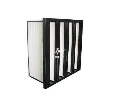 China Industrial V Bank Air Filter HEPA Air Purifier 220V 110V For W Type Air Conditioner Odor Removing for sale