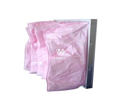 China Waschbarer Taschenluftfilter Gelb Blau Rosa F7 F8 F9 Für Industriezwecke zu verkaufen