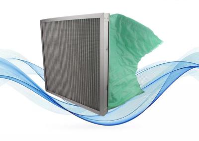 China 1um Pocket Air Filter Glasvezel Voor HVAC-systeem 45%-95% Filtratie-efficiëntie Te koop