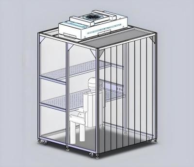 China Gepersonaliseerde koudrolstaalstand voor het assembleren van gevoelige componenten in halfgeleiderassemblage Laboratoriumwerkoplossing Te koop