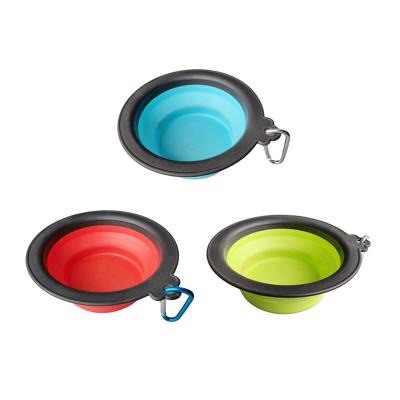 China Travel Viable Detachable Portable Collapsible Silicone Rubber and Silicon Rubber Pet Food Bowl Dog Travel Bowl for sale