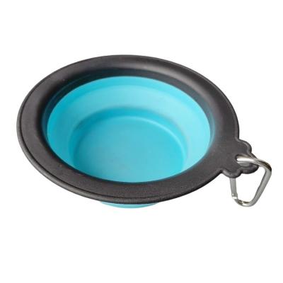 China Custom Viable Green Blue Red Red Collapsible Silicone Rubber Pet Bowl Water and Food Silicon Travel Collapsible Bowl for sale