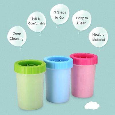 China Manufacturer New Design Wholesale Pet Grooming Tool Viable Dog Paw Bristle Cleaner Washer Cup for sale