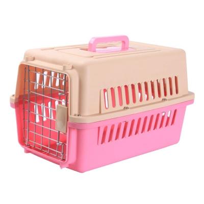 China 2021 New Design Breathable Wholesale Travel Outdoor Pet Cages Carriers Cat Dog Pet Carrier Plastic House Cages Carriers for sale