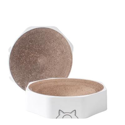 China Manufacturer New Design Wholesale Viable Goods Corrugated Cardboard Cat Scratcher Pads Scratch Bed With Catnip for sale