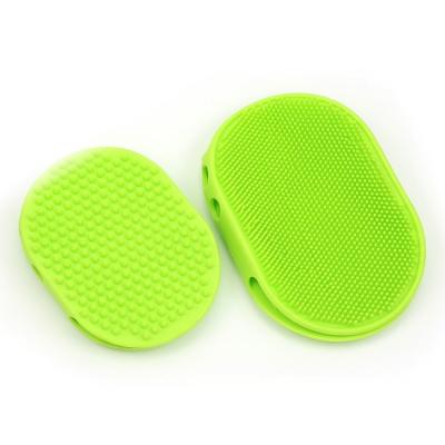 China Sustainable Double Sided Dog Cat Shower Bath Brush Multiple Plastic Color Rubber Glove for sale