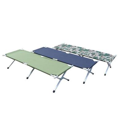 China Nylon Fabric Easily Moving Full Metal Frame Structure Single Bed Frame Folding Camping Super Bed for sale