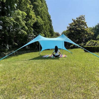 China Straight Tying Type UPF50+ Portable Lightweight Outdoor Sun Shade Beach Canopy Canopy Tent Shade Canopy for sale