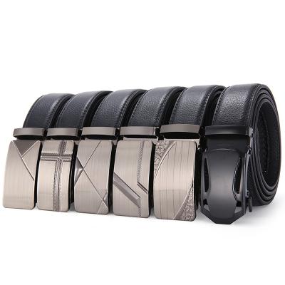 China Wholesale Classic Irony Automatic Buckle Men PU Business Leather Belt for sale