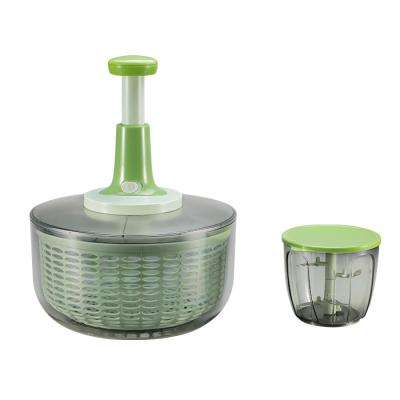 China Sustainable Manual Vegetable Salad Spinner And Chopper Plastic Set for sale