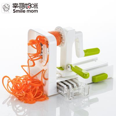 China Mama's Sustainable 5 Blades Smile Spiralizer Handheld Vegetable Slicer Spiral for sale