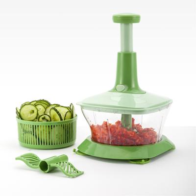 China Sustainable Hot Sale Kitchen Use Multifunctional Handheld Vegetable Press Chopper for sale