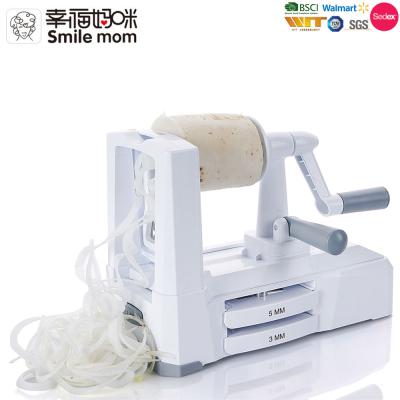 China 4 Viable Julienne Blades and 1 Oversized Flat Blade Vegetable Multi-Blade Spiralizer Spiralizer Slicer for sale