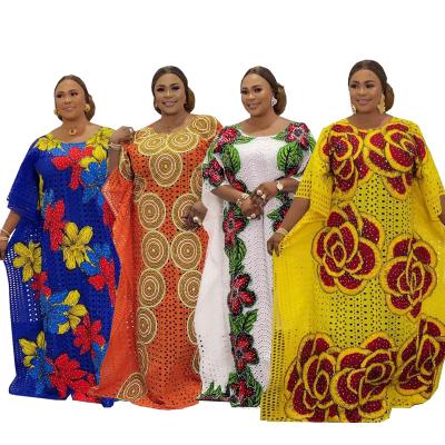 China Polyester Africa Dress Ethnic Clothing Women Plus Size Muslim Dress Boubou Long 2022 New Africa Clothing Dashiki Long Dress Wedding Party Dresses for sale