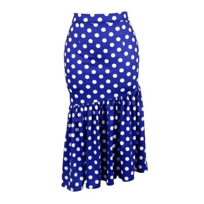 China High Quality Breathable Mature Women Print Polka Dot S-3XL Skirt Ladies Sexy Office Mini Skirt for sale