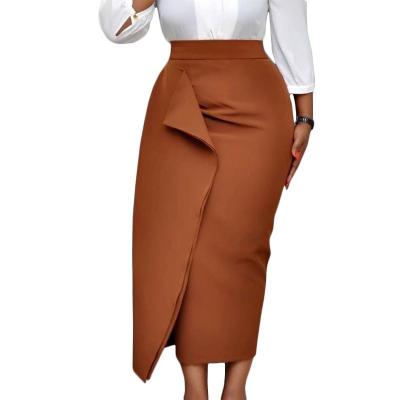 China S-2XL Fashion Pencil Breathable Shape Plus Size Office Skirts For Ladies Formal Skirt Suit for sale