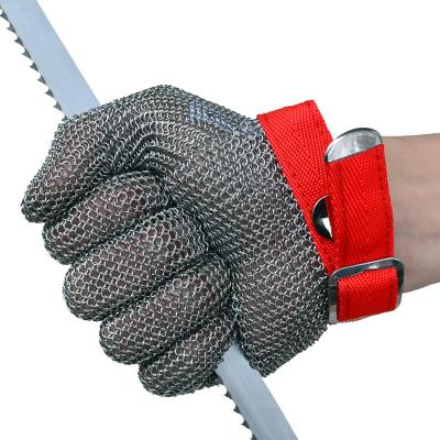 China 304 Stainless Steel Electric Ring Steel Wire Anti Cut Anti Cut Gloves Metal Steel Ring Protection Saw For Cutting And Felling for sale