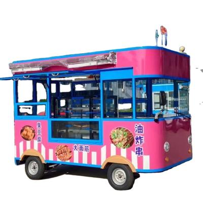 China Commercial catering Electric Food Carts Truck Van Beautiful Street Electric Food Truck for Fast Food for sale